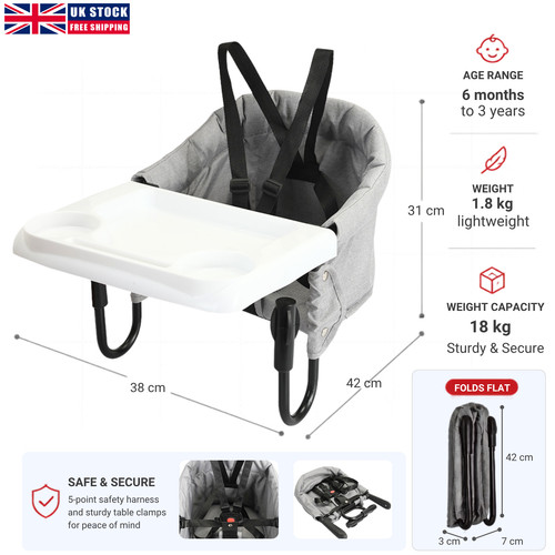Clip baby chair hook - clip, on